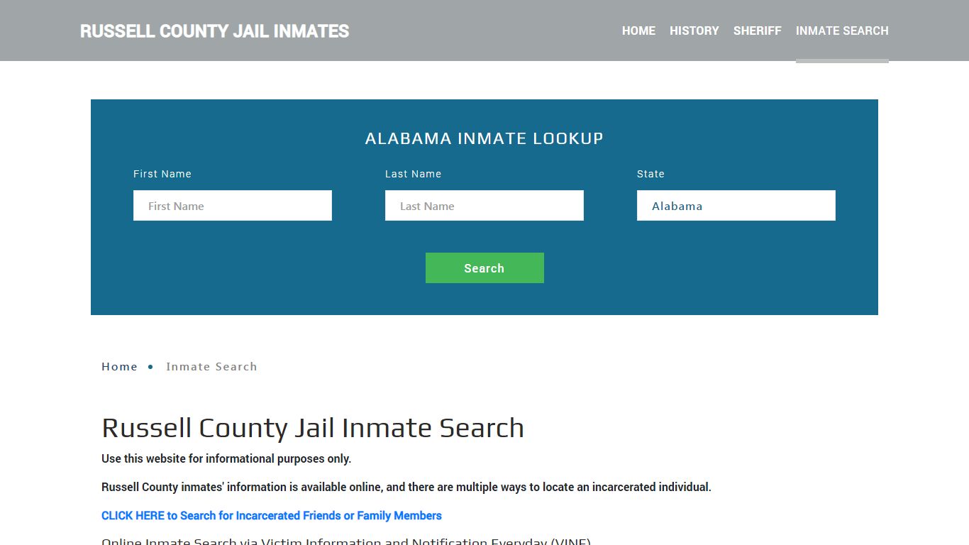 Russell County, AL Detainee Lookup