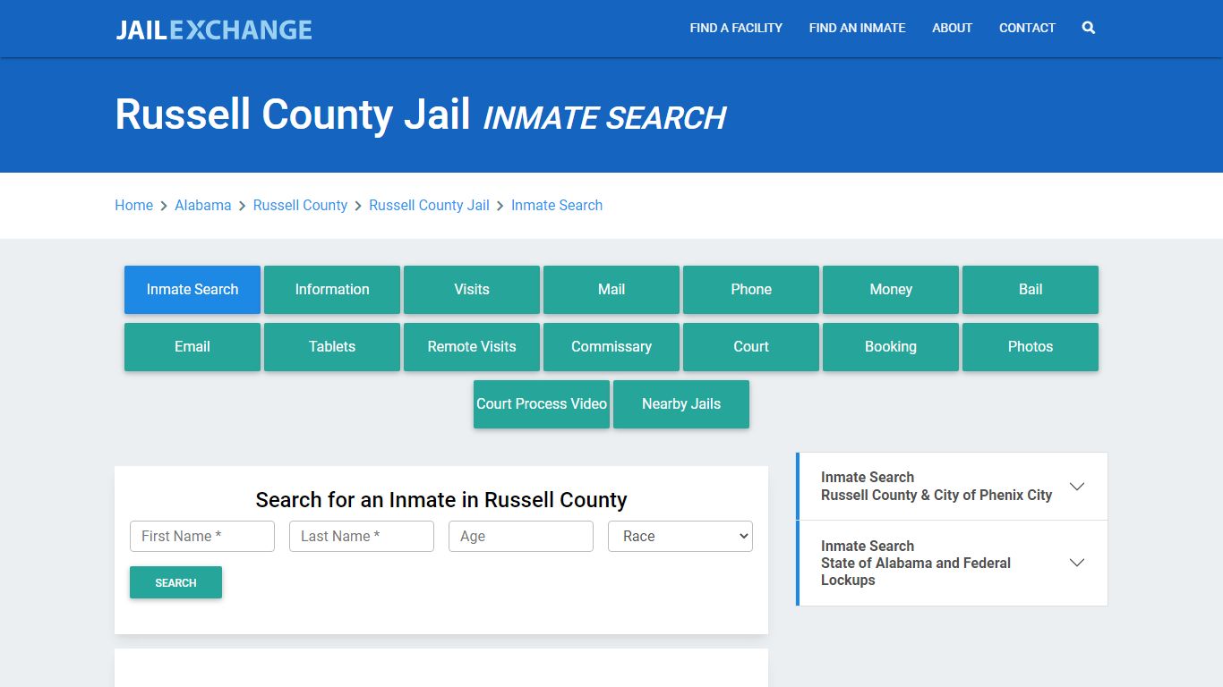 Russell County Jail, AL Inmate Search: Roster & Mugshots