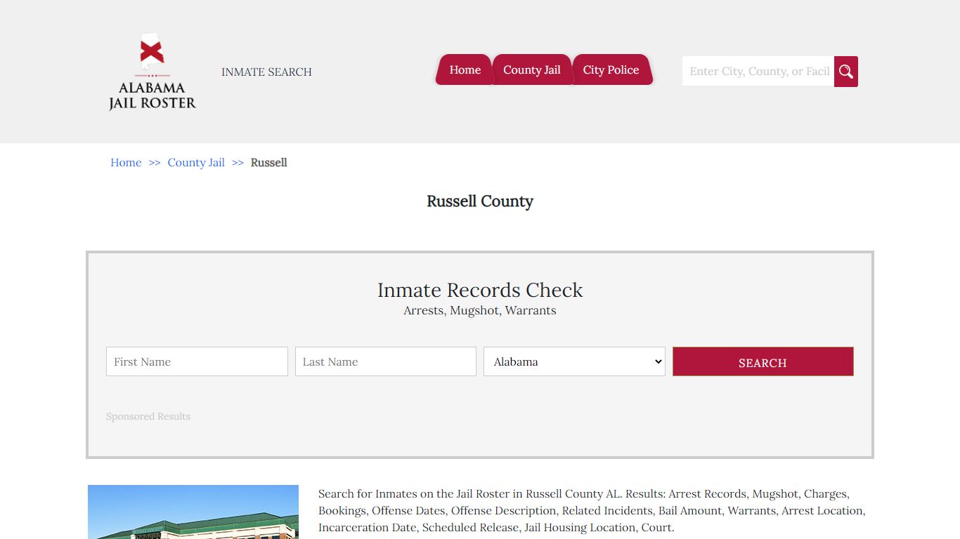 Russell County - Alabama Jail Inmate Search